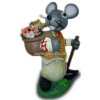 Tier - Figur Maus mit Blumen - Rucksack