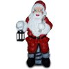 Weihnachts - Figur Nikolaus mit Sack und Lampe